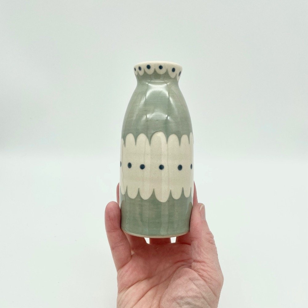 Lucy Ormsby Pottery bump spot bottle bud vase