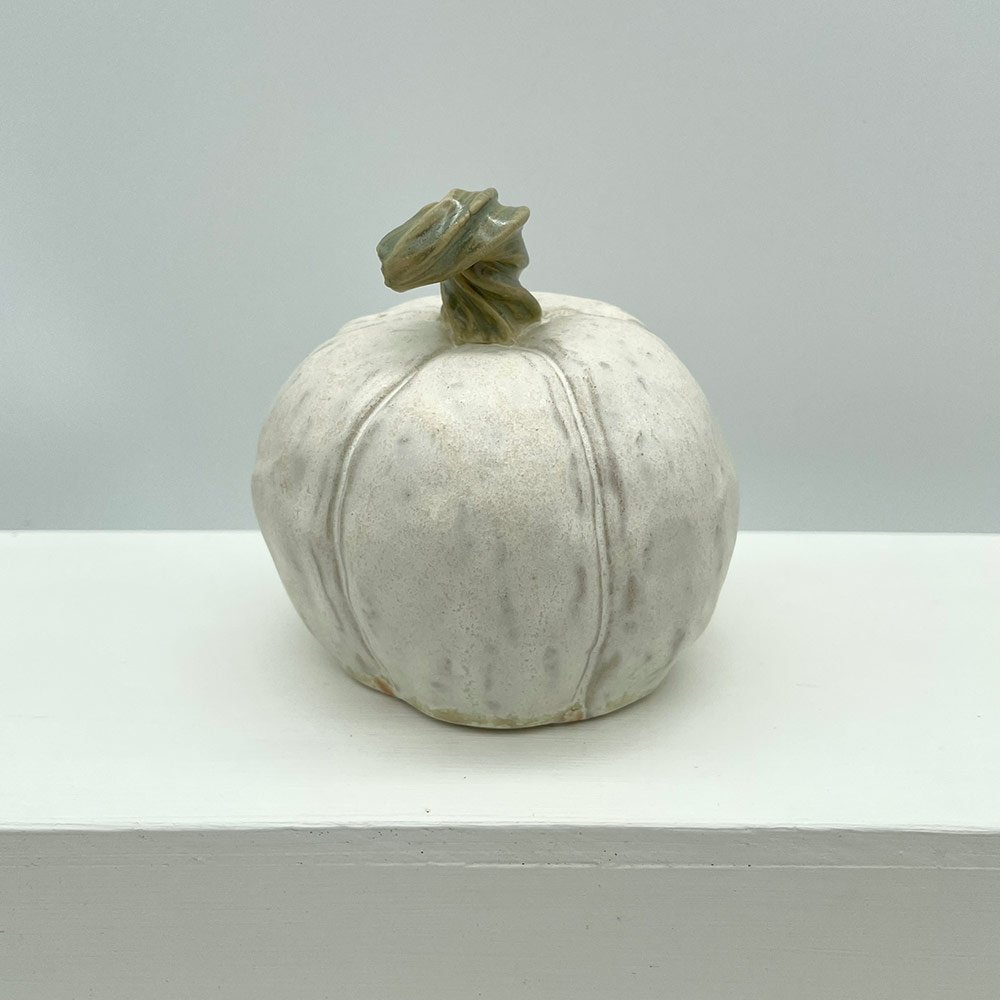 Carved ceramic pumpkin Lucy Ormsby Pottery - Walter