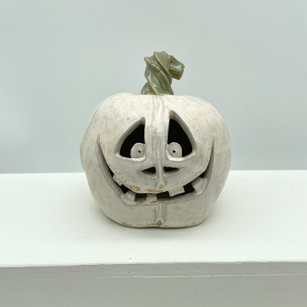 Carved ceramic pumpkin Lucy Ormsby Pottery - Walter