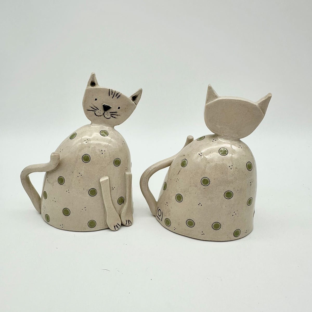 Handmade Ceramic Spotty Cat