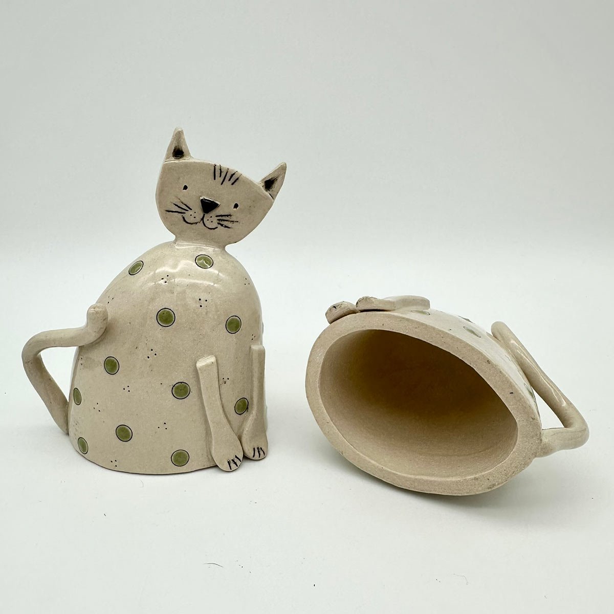 Handmade Ceramic Spotty Cat