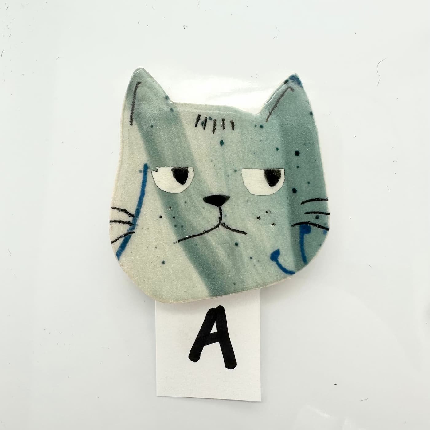 Blue cat magnet A