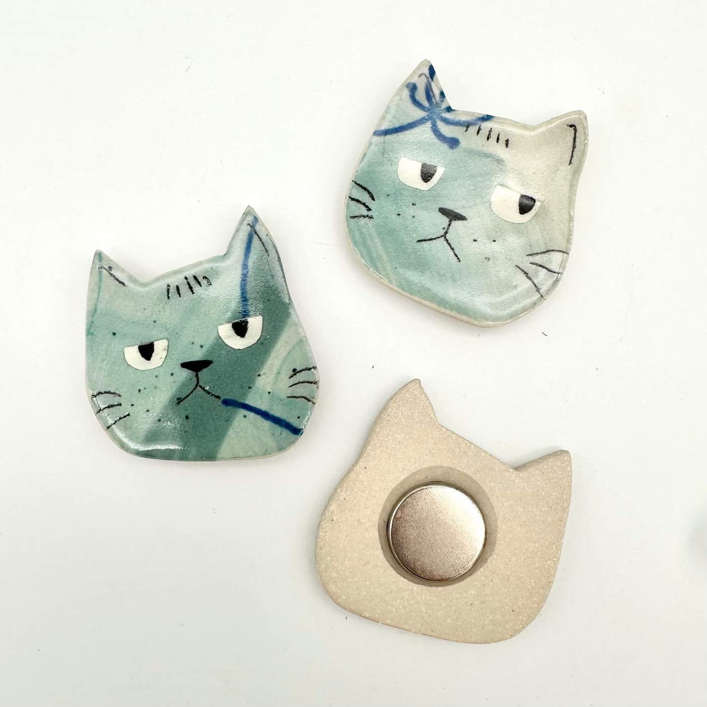 Blue cat magnets