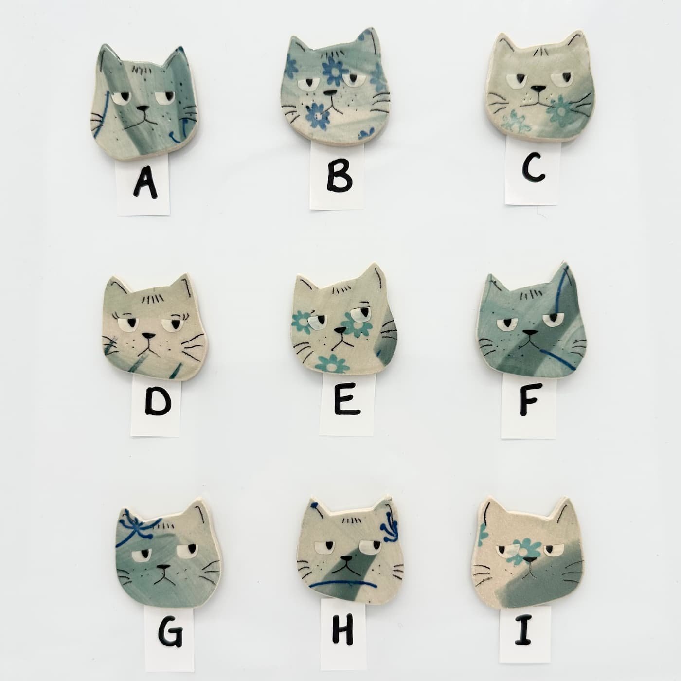 Blue cat magnets